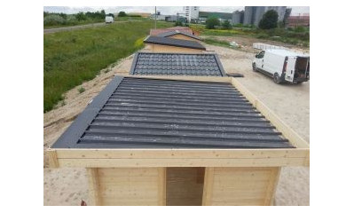 KIT Bac acier plat rouge ou gris anthracite pour abri Mérignac