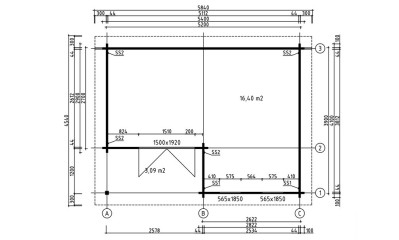 Abri de jardin ORKNEY 44mm A - 16,4m² intérieur
