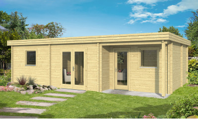 Abri de jardin Lens 70mm cc - toit plat