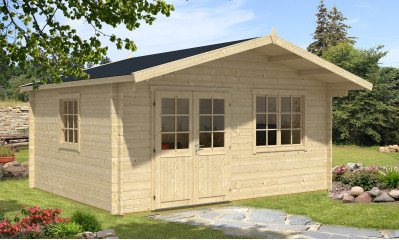 Abri de jardin MANDELIEU 44 mm sans plancher- 17,5m² intérieur