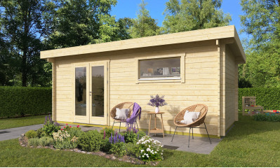 Abri de jardin GUERANDE 44mm - 16.84m² intérieur