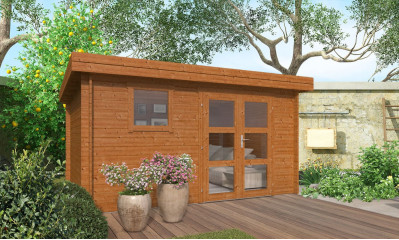 Abri de jardin LYON 15 34 mm autoclave - 13.78 m² intérieur
