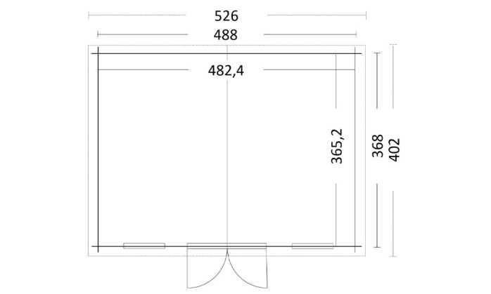 Abri de jardin CAHORS 28 mm - 17,5m² intérieur