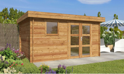 Abri de jardin Cambia 11 34 mm autoclave - 11.24m² intérieur