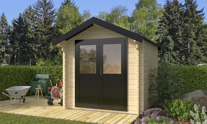 Abri de jardin Bamberg 5 - Madriers 28mm - 4.60m2 int