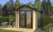Abri de jardin sans menuiseries Bamberg 5 - Toit 2 pentes, bac acier inclus - Madriers 44mm - 4.46m2 int