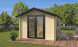 Abri de jardin sans menuiseries Bamberg 9 - Toit 2 pentes, bac acier inclus - Madriers 44mm - 8.48m2 int