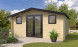 Abri de jardin sans menuiseries Bamberg 19 - Toit 2 pentes, bac acier inclus - Madriers 28mm - 18.43m2 int