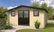 Abri de jardin sans menuiseries Bamberg 19 - Toit 2 pentes, bac acier inclus - Madriers 28mm - 18.43m2 int