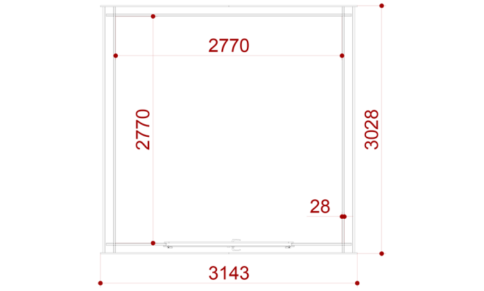 Abri de jardin 1er prix bois autoclave Douai Ep 28mm - 7.67m2