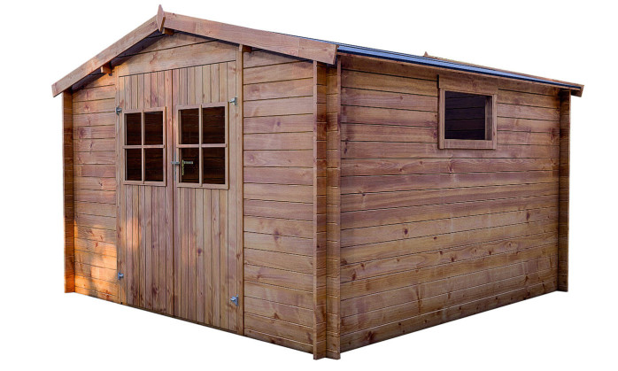 Abri de jardin 1er prix bois autoclave Maubeuge Ep 28mm - 9.77m2