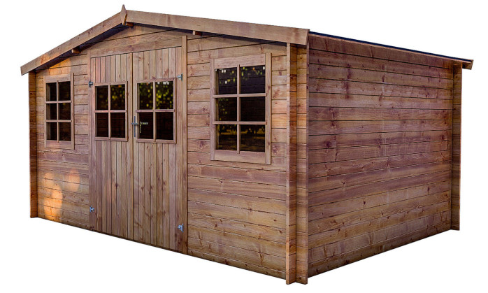 Abri de jardin 1er prix bois autoclave Soissons Ep 28mm - 11.38m2