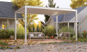 Pergola manuelle bioclimatique alu Amboise 4x3m 34B blanche