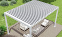 Pergola manuelle bioclimatique alu Amboise 4x3m 34B blanche