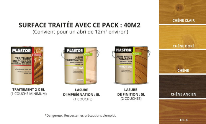 Pack lasure Plastor 4x5L