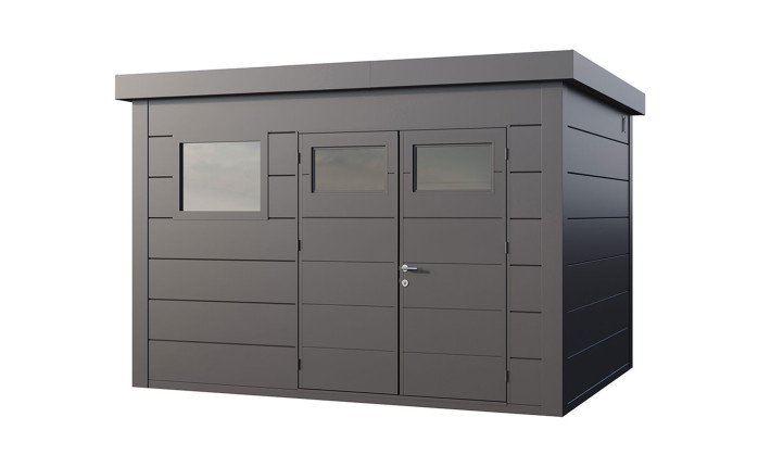 Abri métal Abri métal Eléganto / Classico / 3930+ avec fenêtre fixe / Anthracite 388 x 298 | Abri de jardin métal premium Tellur