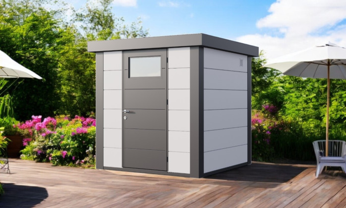 Abri métal Eléganto / Classico / 2121 / Blanc / AB 208 x 208 | Abri de jardin métal premium Telluria
