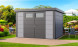 Abri métal Eléganto / Classico / 3330 / Gris clair 328 x 298 | Abri de jardin métal premium Telluria