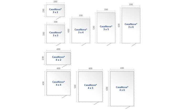 Casanova Biohort 3x4, Ouverture de porte droite gris foncé métallique