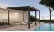 Pergola motorisée bioclimatique adossée alu Edinbourg 3x5.8m 36N anthracite - 17.18m2