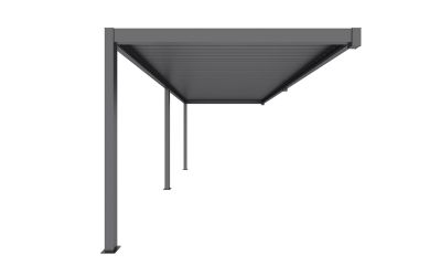 Pergola motorisée bioclimatique adossée alu Edinbourg 3x5.8m 36N anthracite - 17.18m2