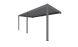 Pergola motorisée bioclimatique adossée alu Edinbourg 3x5.8m 36N anthracite - 17.18m2