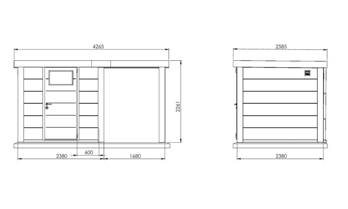Eleganto / Classico Open Lounge Small / 2424 / Blanc / Droite