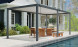 Pergola manuelle bioclimatique alu Gaillard 6x4m 46NB anthracite & lames blanches
