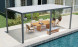 Pergola manuelle bioclimatique alu Gaillard 6x4m 46NB anthracite & lames blanches