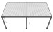 Pergola manuelle bioclimatique alu Gaillard 6x4m 46NB anthracite & lames blanches