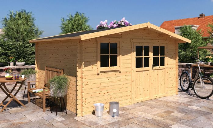 Abri de jardin ARZON 12 Brut 28mm 10.25m2 intérieur