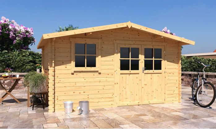 Abri de jardin ARZON 12 Brut 28mm 10.25m2 intérieur