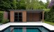 Abri composite Meaudre avec extension à droite - Teck - 5.83x2.90m, 16.91m2