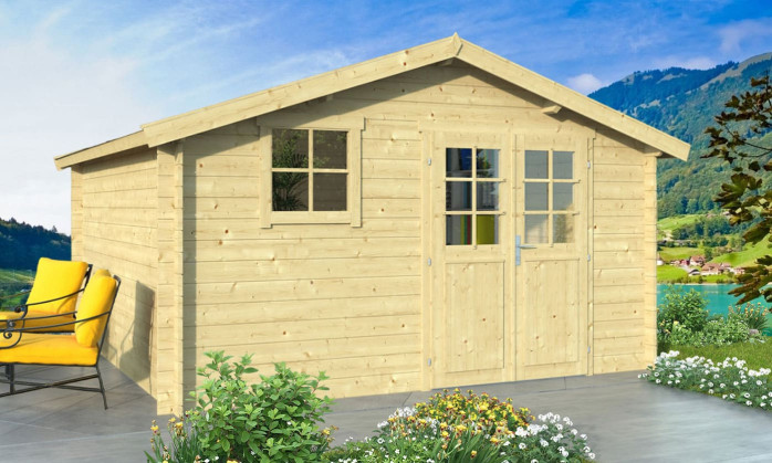 Abri de jardin VIOLETTE 15 34 mm - 13.80 m² intérieur