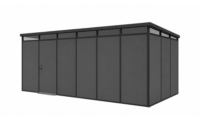 Abri de jardin modulaire isolé 6x3m anthracite et noir - EVERBOX