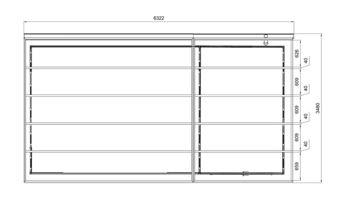 Abri composite NUREMBERG avec extension - Anthracite - 596 x 300cm - 18m2