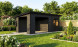 Abri composite NUREMBERG avec extension - Anthracite - 596 x 300cm - 18m2