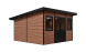 Abri composite DUSSELDORF - Teck - Toit monopente - 14m2 int