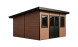 Abri composite DUSSELDORF - Teck - Toit monopente - 14m2 int