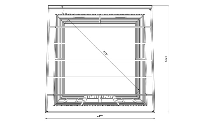 Abri composite DUSSELDORF - Teck - Toit monopente - 14m2 int
