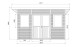 Abri composite DUSSELDORF - Teck - Toit monopente - 14m2 int