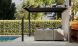 Pergola manuelle bioclimatique adossée alu Brive 4x4m 44N - anthracite - 16m2