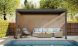 Pergola manuelle bioclimatique adossée alu Brive 4x4m 44N - anthracite - 16m2
