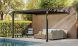 Pergola manuelle bioclimatique adossée alu Brive 4x4m 44N - anthracite - 16m2