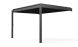 Pergola manuelle bioclimatique adossée alu Brive 4x4m 44N - anthracite - 16m2