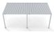 Pergola manuelle bioclimatique adossée alu Brive 6x4m 46B - blanche - 24m2