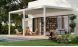Pergola manuelle bioclimatique adossée alu Brive 6x4m 46B - blanche - 24m2