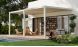 Pergola manuelle bioclimatique adossée alu Brive 6x4m 46B - blanche - 24m2