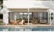 Pergola manuelle bioclimatique adossée alu Brive 6x4m 46B - blanche - 24m2
