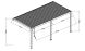 Pergola manuelle bioclimatique adossée alu Brive 6x4m 46B - blanche - 24m2